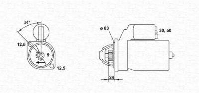 MAGNETI MARELLI 943251408010 -  Стартер